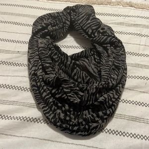 Pickled Pink  grey/black animal striped infinity scarf